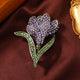 Tulip Flower Rhinestone Brooch PA5508