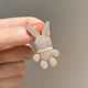 Pearl and Rhinestone Rabbit Brooch PA5538