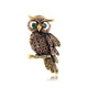 Owl Rhinestone Brooch PA5539