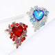 Heart Rhinestone Brooch PA5572