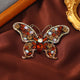 Alloy Crystal Butterfly Brooch PA5578
