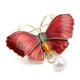 Butterfly Pearl Brooch PA5582