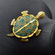 Turtle Alloy Rhinestone Brooch PA5589