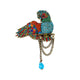 Golden Parrot Rhinestone  Alloy Brooch PA5646