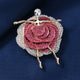 Rose Ballet Rhinestone  Alloy Brooch PA5648