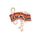 Staff Musical Note Alloy Brooch PA5657