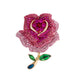 Rose Rhinestone Alloy Brooch PA5675