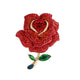 Rose Rhinestone Alloy Brooch PA5675