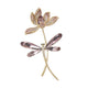Dragonflies And Lotus Flowers Rhinestone  Alloy Brooch PA5683