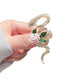 Rose And Snake Rhinestone Alloy Brooch PA5694