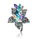 Maple Leaf Flower Rhinestone Alloy Brooch PA5745