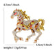 Galloping Horse Alloy Rhinestone Brooch PA5756