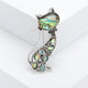 Bow Tie Cat Alloy Rhinestone Brooch PA5766