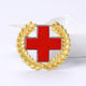 Wheat Ears And The Red Cross Alloy Rhinestone Brooch PA5770