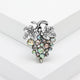 Grape Alloy Rhinestone Brooch PA5778