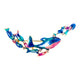 Blue Whale Alloy Rhinestone Brooch PA5788