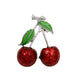 Cherry Alloy Rhinestone Brooch PA5804