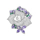 Rose Alloy Rhinestone Brooch PA5815
