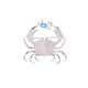 Crab Alloy Rhinestone Brooch PA5894