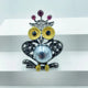 Owl  Alloy Crystal Rhinestone Brooch PA5896