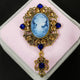 Baroque Cameo Alloy Rhinestone Brooch PA5907