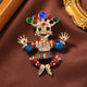 Clown Alloy Rhinestone Brooch PA5917