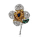 Flowers Alloy Rhinestone Brooch PA5935