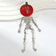 Apple Man Alloy Rhinestone Brooch PA5957