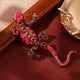 Lizard Alloy Rhinestone Brooch PA5958