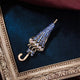 Umbrella Alloy Rhinestone Brooch PA5993