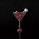 Wineglass Alloy Rhinestone Brooch PA6014