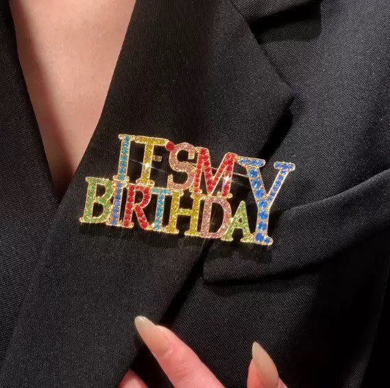 Alphabet Alloy Rhinestone Brooch PA6018