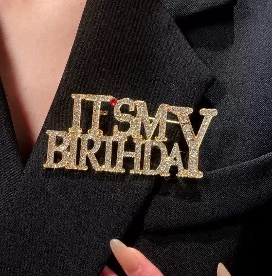 Alphabet Alloy Rhinestone Brooch PA6018