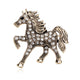 Horse Rhinestone Alloy Brooch PA6033