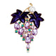 Grape Rhinestone Alloy Brooch PA6034