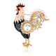 Chicken Rhinestone Alloy Brooch PA6038
