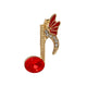 Note Alloy Rhinestone Brooch PA6077