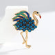 Flamingos Alloy Rhinestone Brooch PA6084