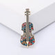 Guitar Alloy Rhinestone Brooch PA6090