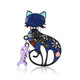 Cat Alloy Rhinestone Brooch PA6094