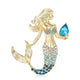 Mermaid Alloy Rhinestone Brooch PA6096