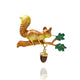 Squirrel Alloy Rhinestone Brooch PA6104