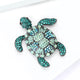 Turtle Alloy Rhinestone Brooch PA6107