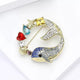 Whale Alloy Rhinestone Brooch PA6108