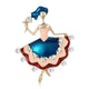 Girl Dancing Alloy Rhinestone Brooch PA6111