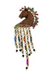 Horse Alloy Rhinestone Brooch PA6112