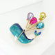 Whale Alloy Rhinestone Brooch PA6114