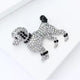 Dog Alloy Rhinestone Brooch PA6115