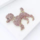 Dog Alloy Rhinestone Brooch PA6115