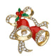 Bell Alloy Rhinestone Brooch PA6120